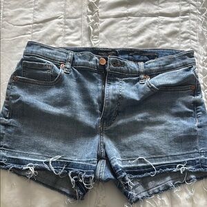 Banana Republic Blue Jean Shorts with Frayed Hem